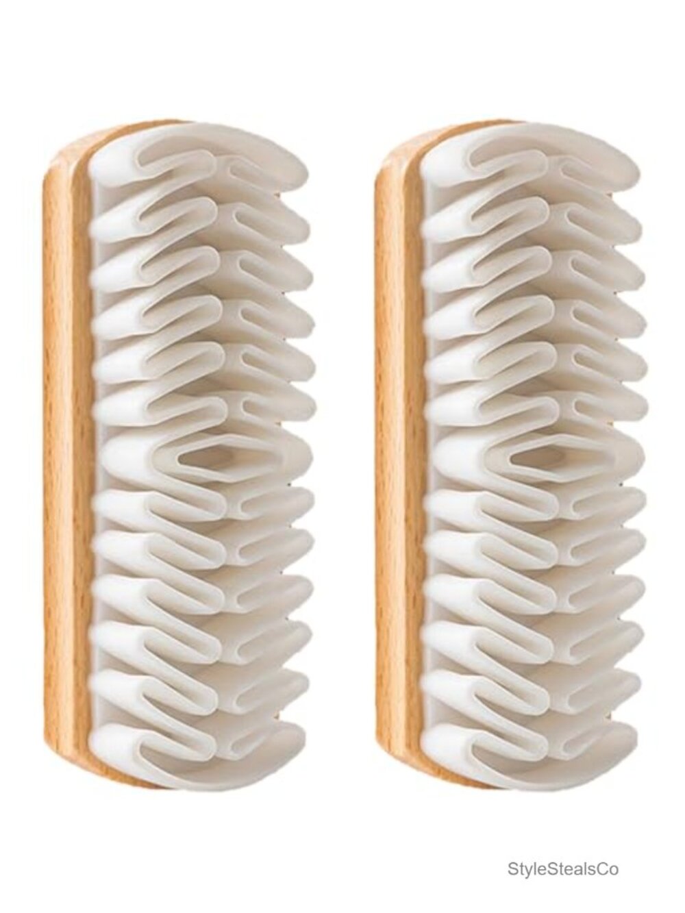 2PC Suede Nubuck Shoe Cleaning Brush Kit Wooden Handle Boot Sneaker Care